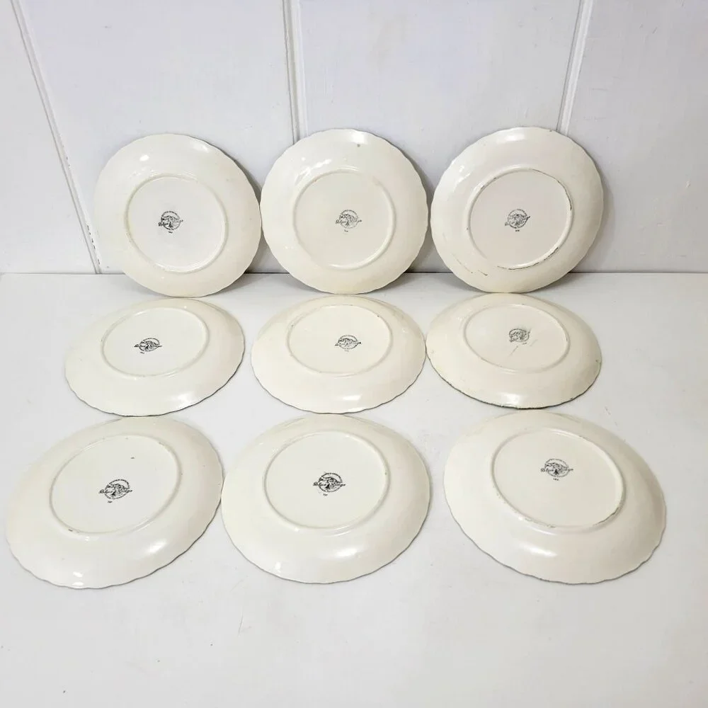 Blue Ridge Pottery Plates, Set of Eight - Picture 11 of 12
